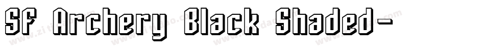 SF Archery Black Shaded字体转换